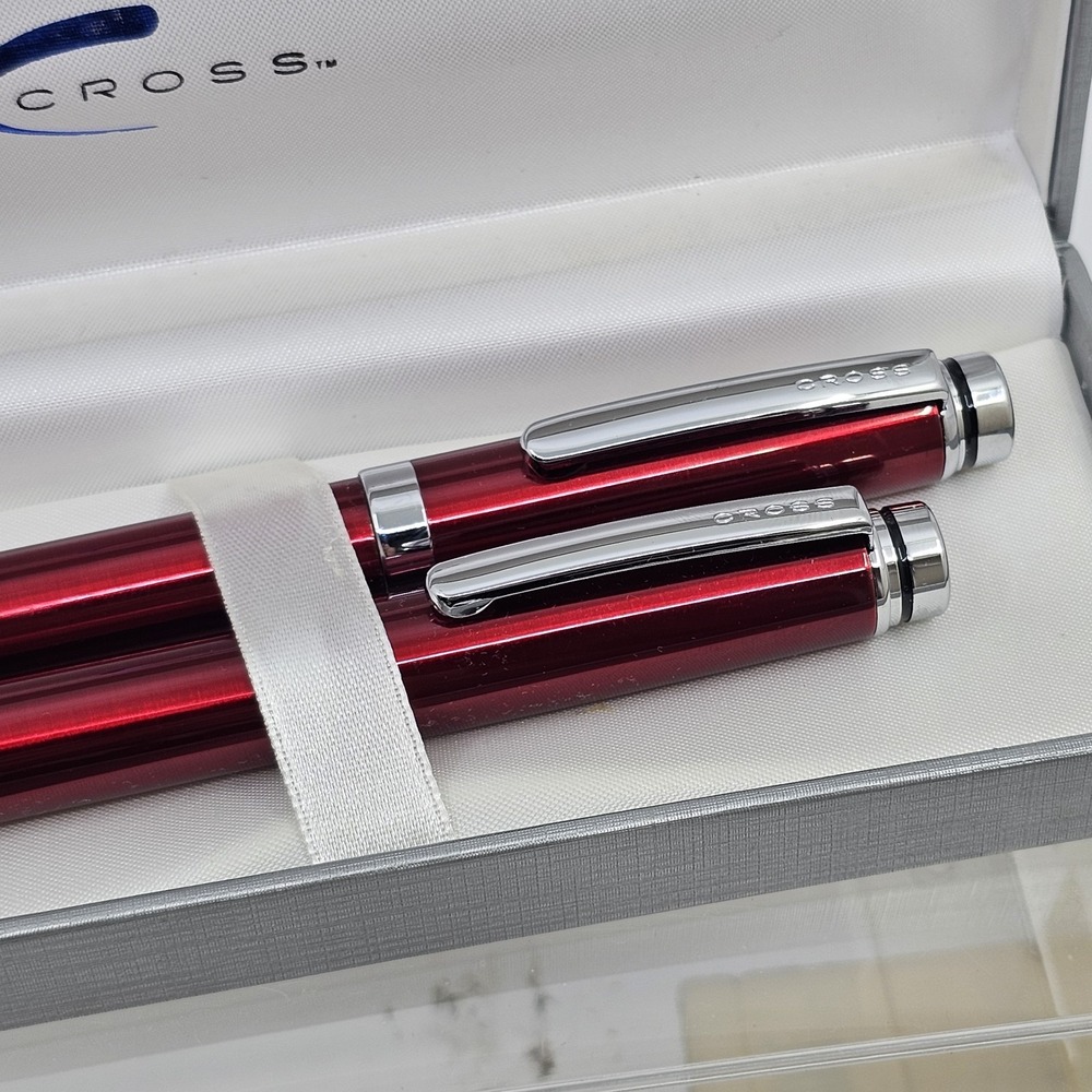 CROSS Albion Victory Red Ballpoint Pen/ Pencil Gift Box